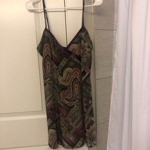 California Dynasty Lingerie - Gown and Robe Set - Paisley Purple - Size Medium